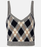 Prada Argyle cashmere crop top
