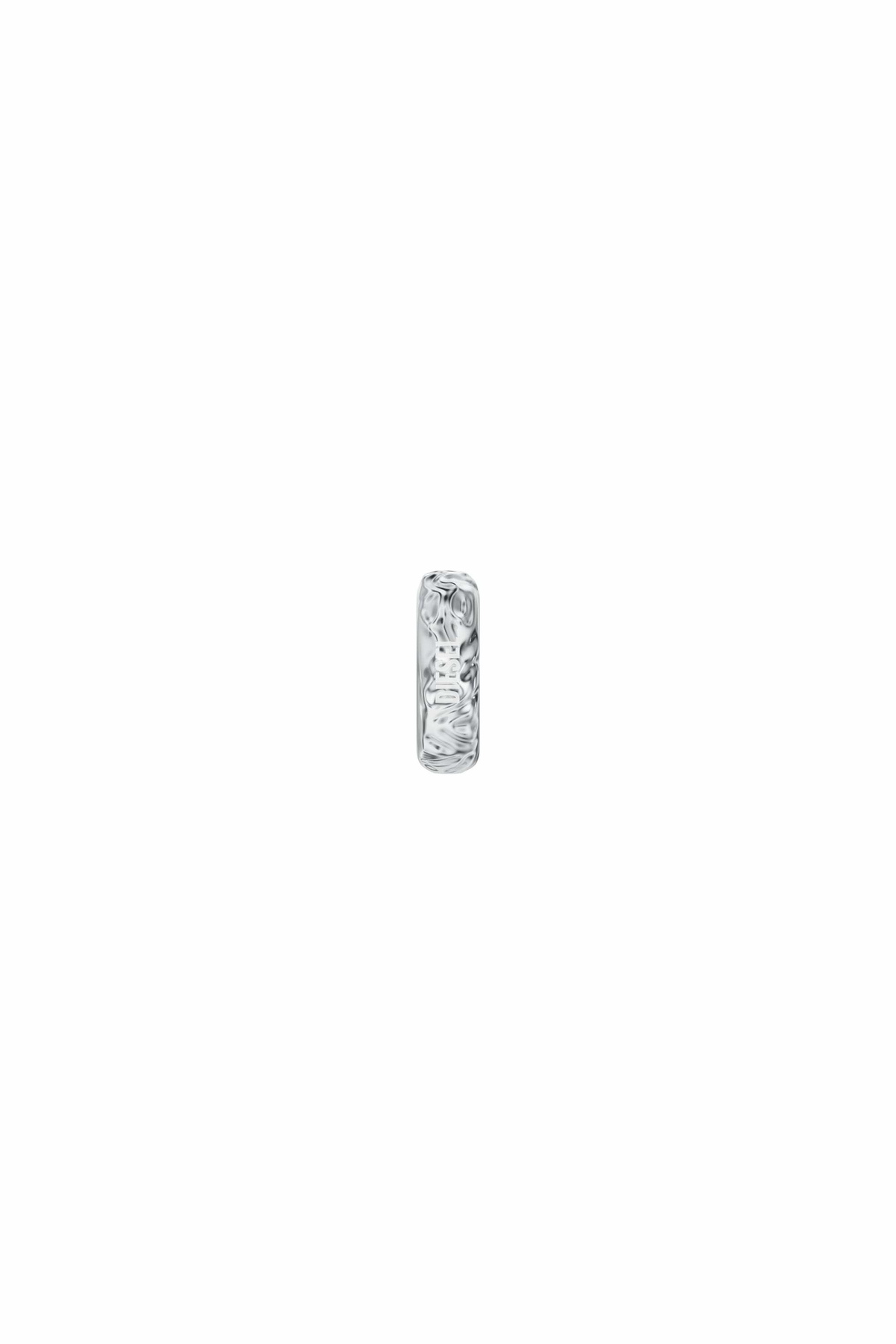 Diesel Stainless Steel Hoop Earring - Earrings - Unisex - Silver