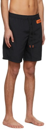 Heron Preston Black Polyester Swim Shorts