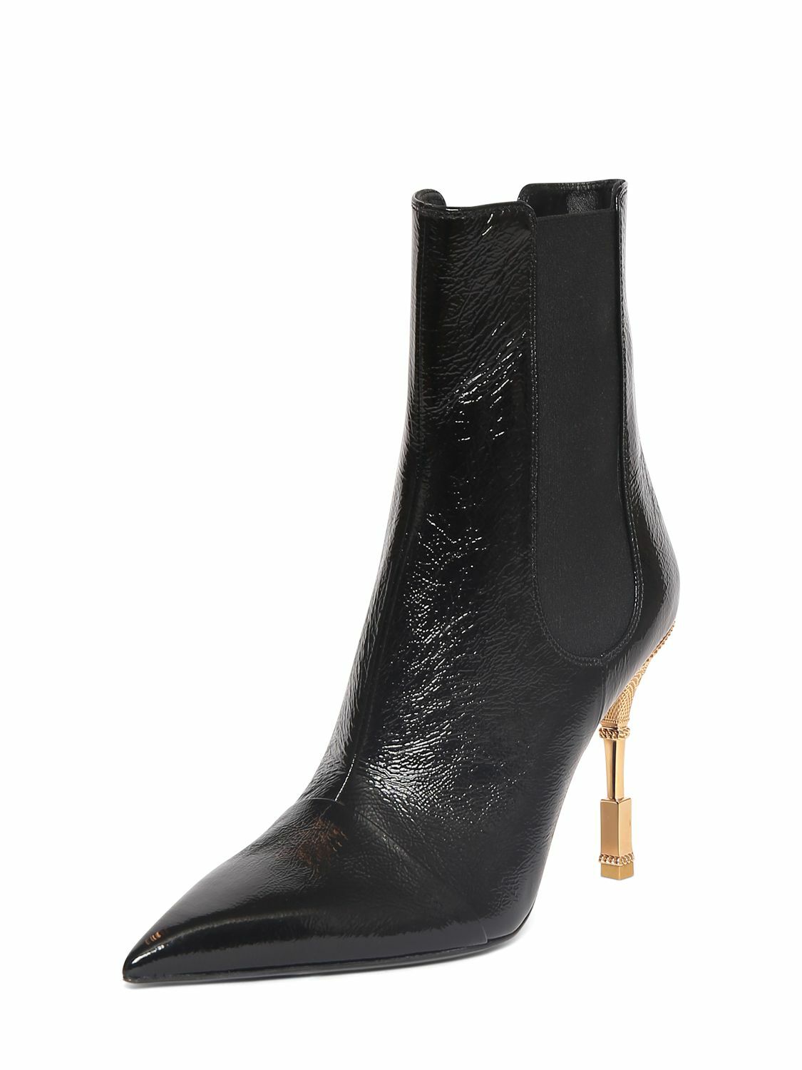 BALMAIN 25S ANKLE STRAP HIGH HEEL 95MM IN BROWN CALFSKIN main image 0