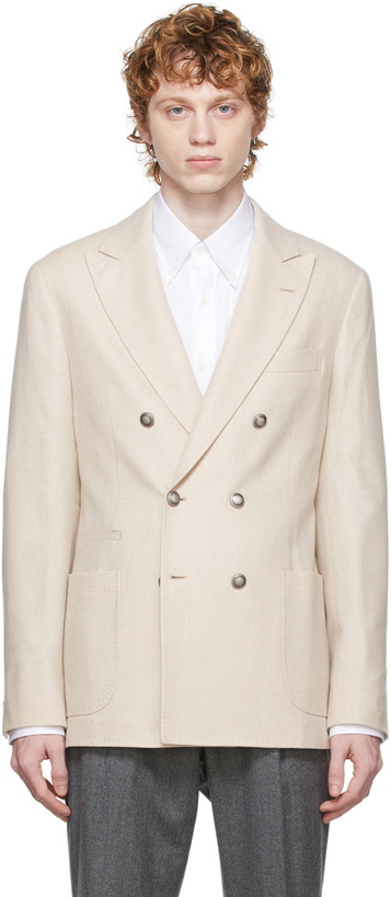 Photo: Brunello Cucinelli Beige Classic Blazer