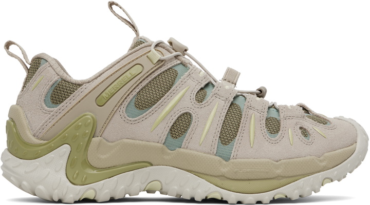 Photo: Merrell 1TRL Taupe & Green Cham Redux Sneakers