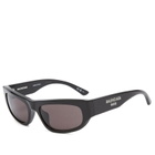 Balenciaga BB0388S Sunglasses in Black/Grey 