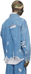 Doublet Blue Destroyed Denim Jacket