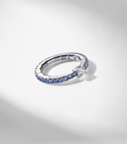 Bucherer Fine Jewellery Stretchy 18kt white gold ring with diamond and sapphires