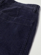 Barena - Velier Straight-Leg Garment-Dyed Cotton-Corduroy Trousers - Blue