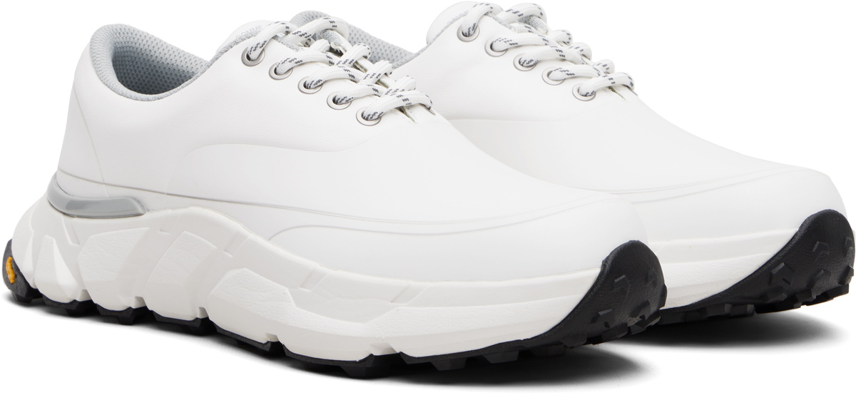 Comme des Garçons Homme White Synthetic Leather Low Top Sneakers