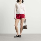 Adidas Women's 3 Stripe Sprinter Short in Team Victory Red/Warm Vanilla