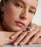 Octavia Elizabeth Blossom 18kt gold ring with tanzanite and diamonds