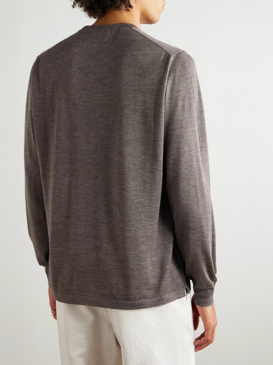 Thom Sweeney - Cashmere and Silk-Blend Sweater - Brown