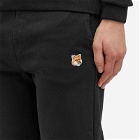 Maison Kitsuné Men's Fox Head Patch Sweat Pants in Black