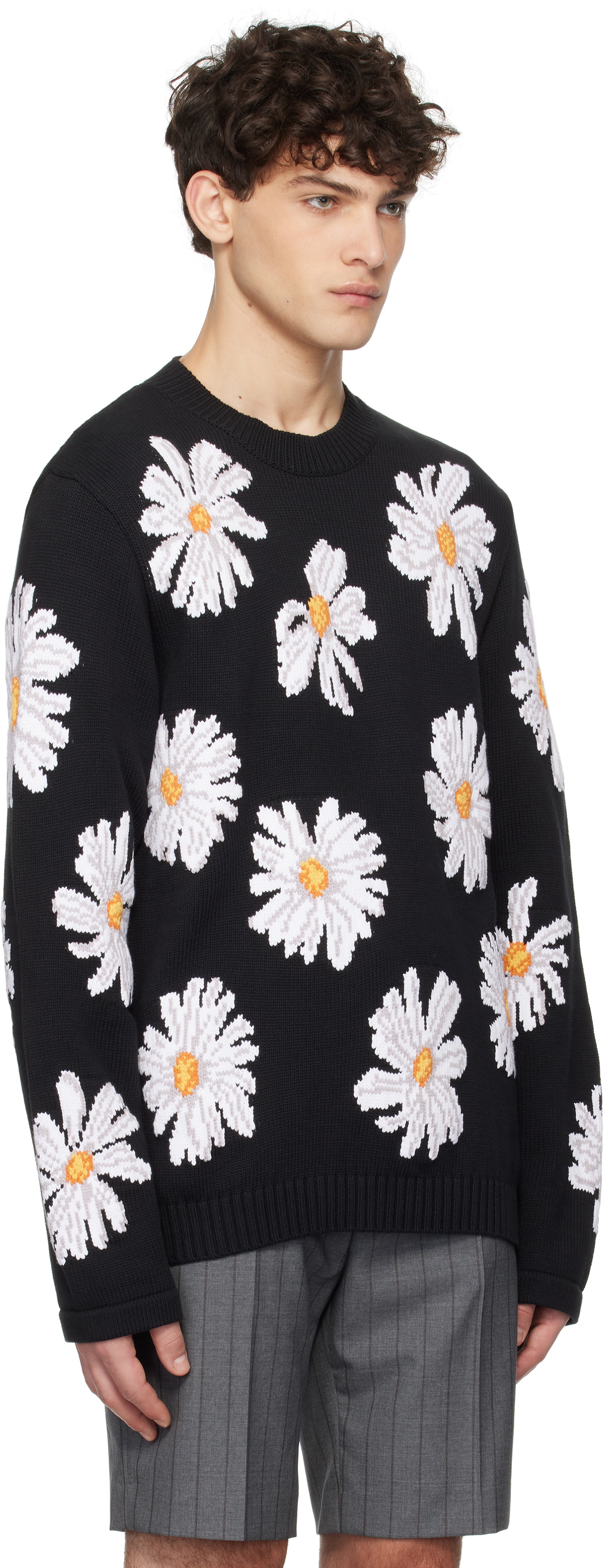 Moschino Black All Over Daisy Sweater