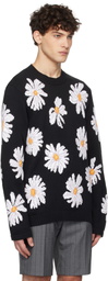 Moschino Black All Over Daisy Sweater