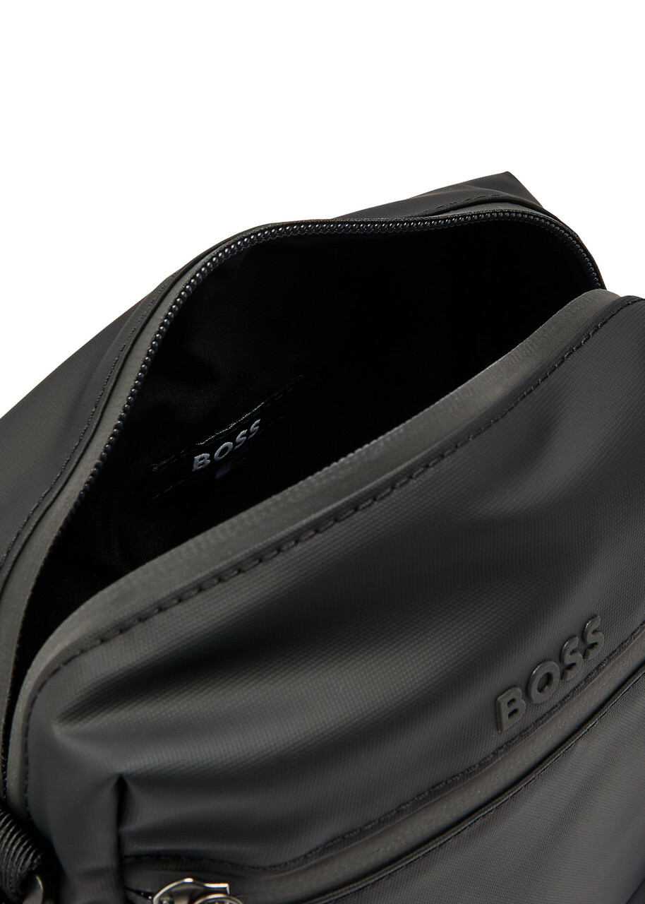 Boss Stenson Logo Coated Canvas Cross-body bag - Black - One Size