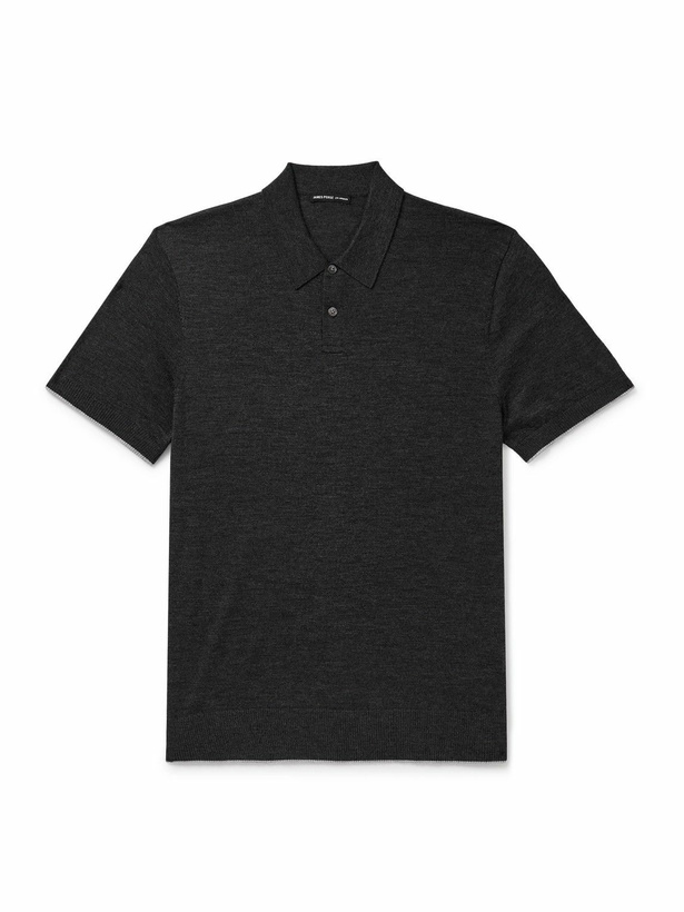 Photo: James Perse - Cashmere Polo Shirt - Black