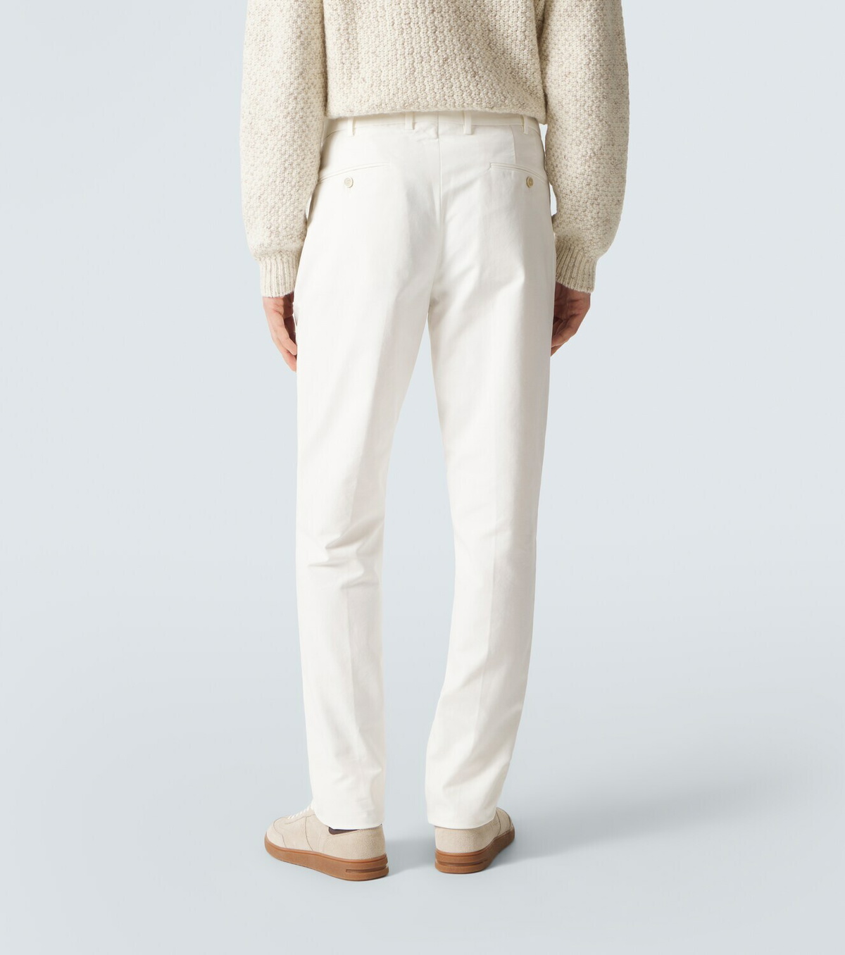 Loro Piana Carlo cotton-blend straight pants