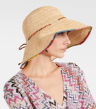 Missoni Crochet raffia bucket hat