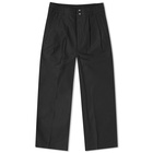 Garbstore Men's Pleated Wide Easy Trousers in Black