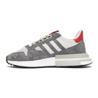 adidas Originals Grey and Red ZX 500 RM Sneakers