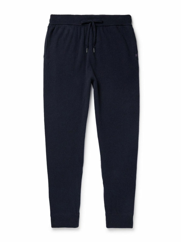 Photo: Derek Rose - Finley Tapered Cashmere Sweatpants - Blue