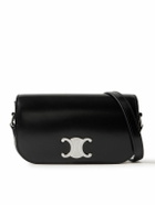 CELINE - Triomphe Small Glossed-Leather Messenger Bag