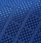 Giorgio Armani - 8cm Silk and Cotton-Blend Jacquard Tie - Men - Blue
