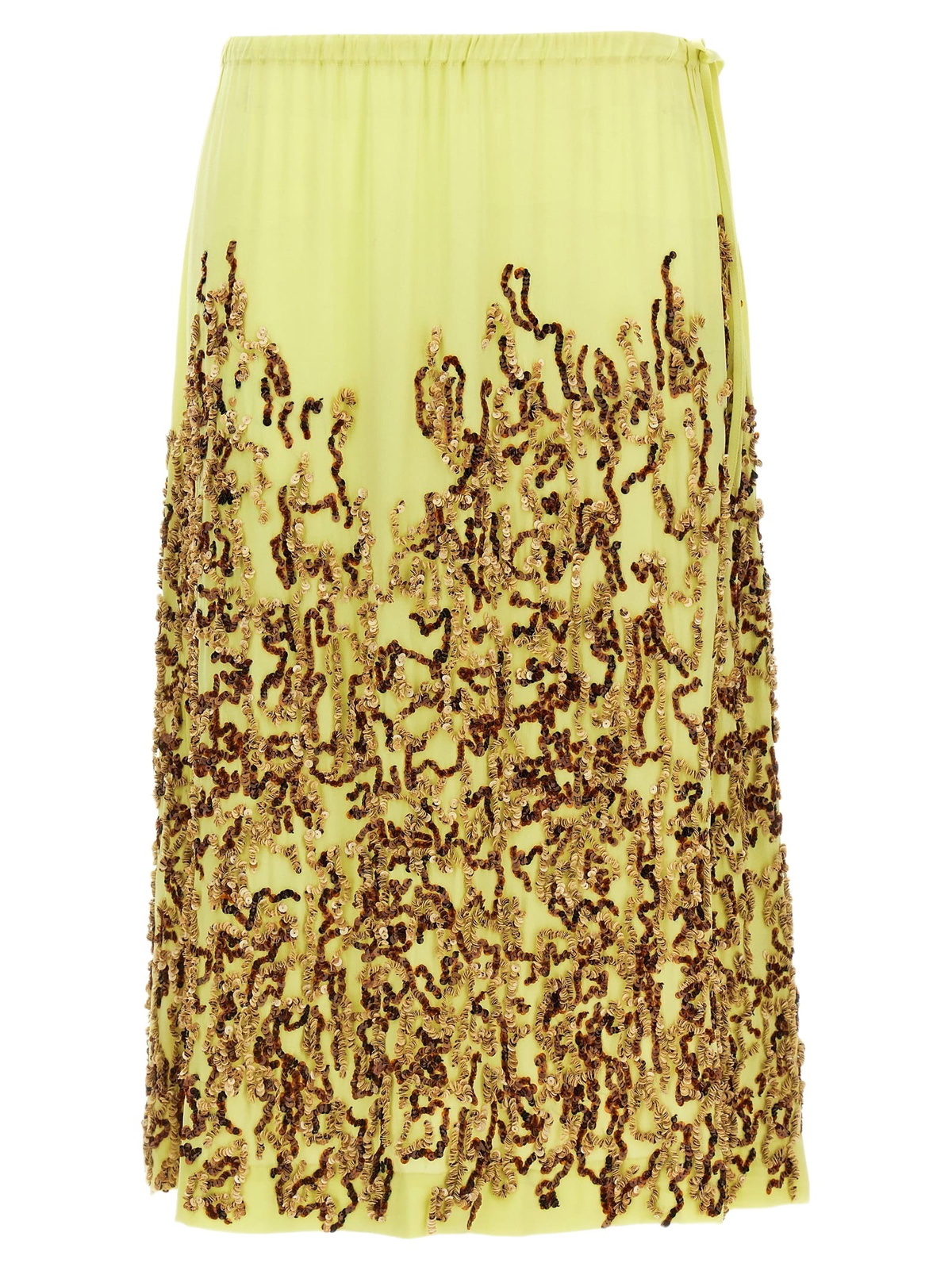 Dries Van Noten sheraz Skirt With Jacquard Snake Print Dries