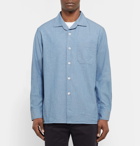 Arpenteur - Camp-Collar Cotton-Chambray Shirt - Men - Blue
