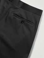 Canali - Slim-Fit Satin-Trimmed Wool-Twill Tuxedo Trousers - Black