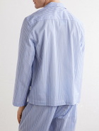 TEKLA - Camp-Collar Striped Organic Cotton Pyjama Shirt - Blue