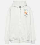 Balenciaga - Label cotton fleece hoodie