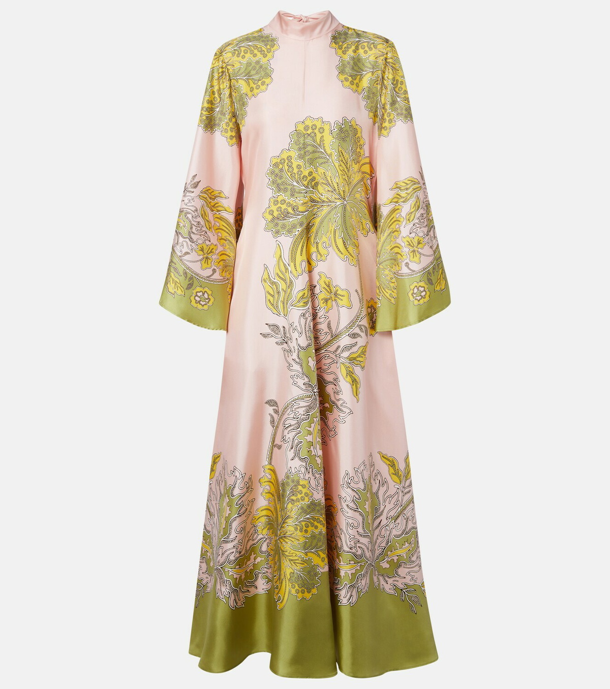 La DoubleJ Magnifico floral silk twill maxi dress