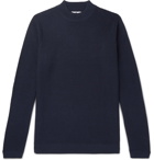 NN07 - Duncan Slim-Fit Ribbed Wool-Blend Sweater - Men - Navy