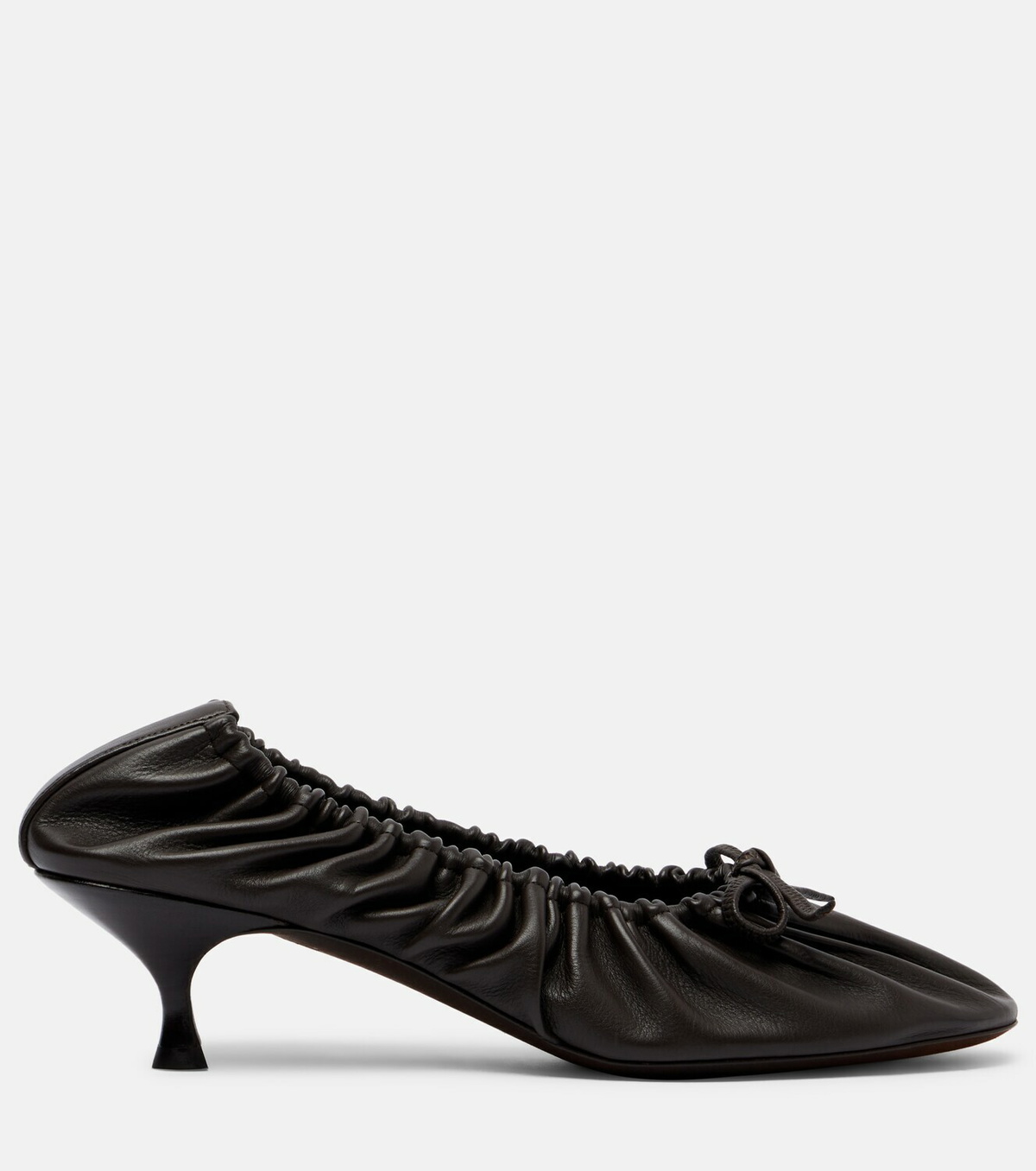 Herbert Levine Gather Around ruched leather pumps