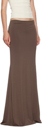 AMIRI Brown Logo Chain Maxi Skirt