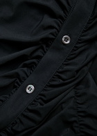 High Tether Ruched Stretch-jersey Shirt Blue
