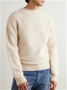 Drake's - Brushed Shetland Wool Sweater - Neutrals