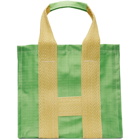 Comme des Garcons Shirt Green and Yellow Large Poly Tote
