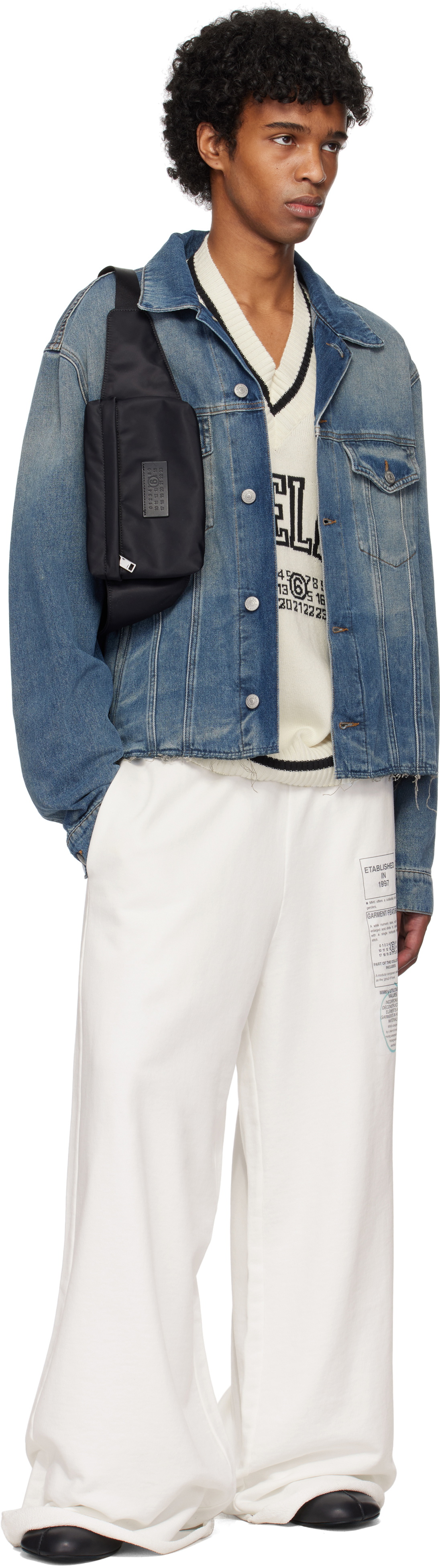MM6 Maison Margiela ブラック Numeric ベル Maison Margiela MM6 Mens Numeric Belt in Black