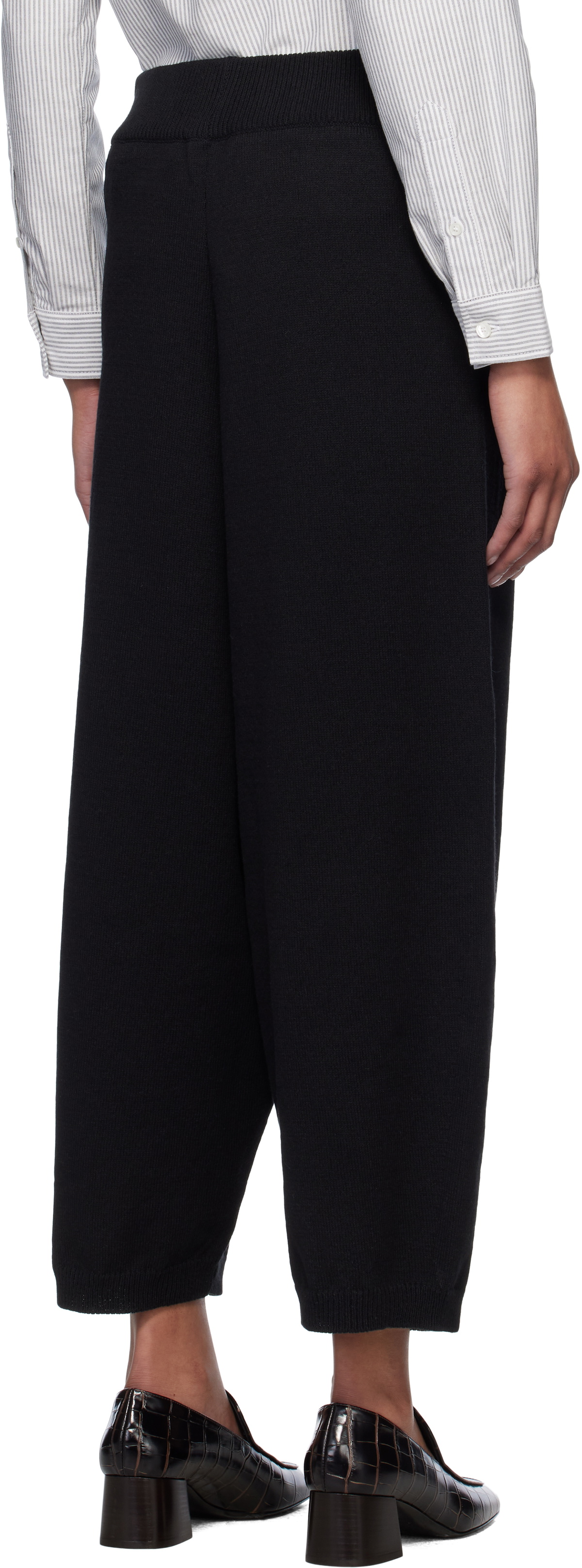 Cordera Black Cotton Knitted Lounge Pants