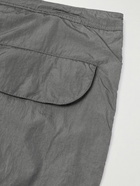 Entire Studios - Gocar Wide-Leg Cotton and Nylon-Blend Poplin Drawstring Cargo Trousers - Gray