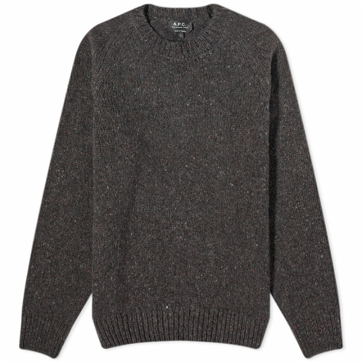 Photo: A.P.C. Harris Donegal Crew Knit in Anthracite