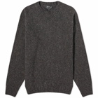 A.P.C. Harris Donegal Crew Knit in Anthracite