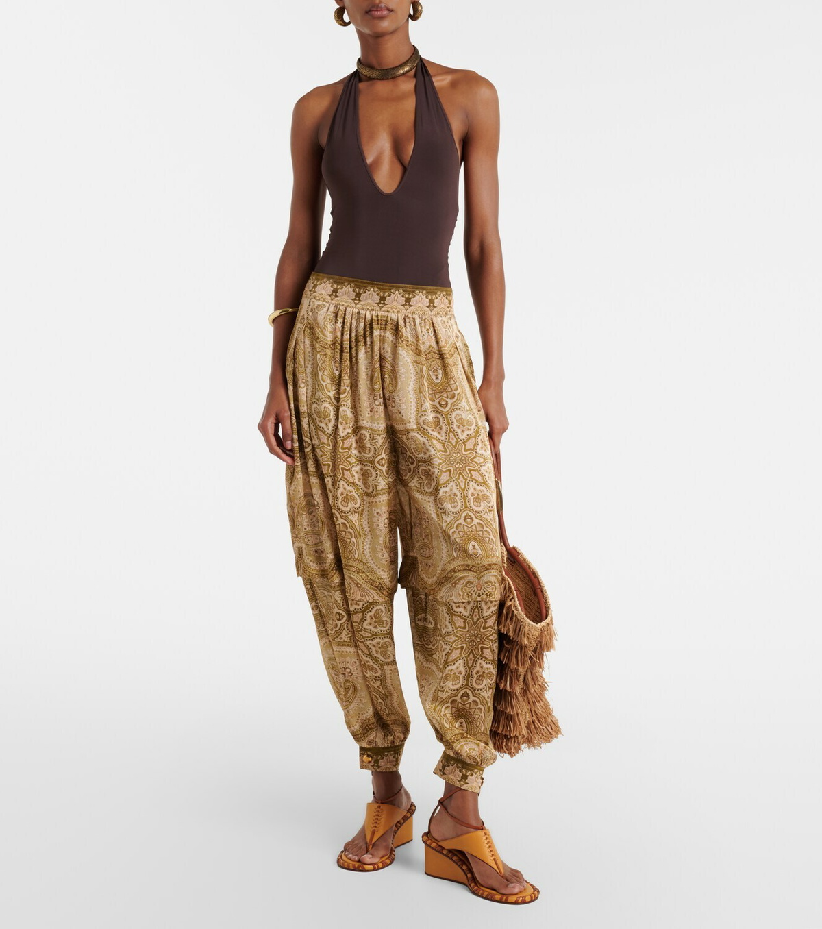 Zimmermann Luna halterneck open-back bodysuit
