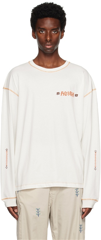Photo: ADISH Off-White Contrast Long Sleeve T-Shirt