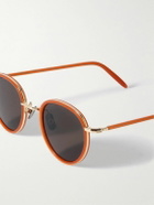 Mr P. - Cubitts Gifford Round-Frame Acetate and Gold-Tone Sunglasses