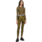 Versace Jeans Couture Black and Gold Paisley Loop T-Shirt