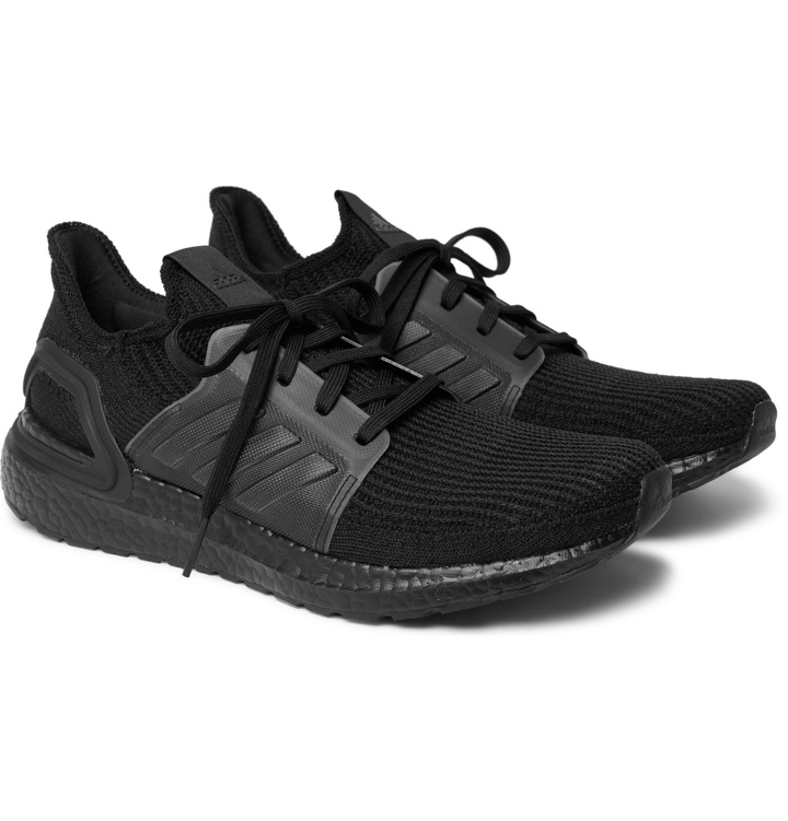 Photo: adidas Originals - UltraBOOST 19 Rubber-Trimmed Primeknit Sneakers - Black