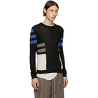 Rick Owens Black Wool Level Crewneck Sweater