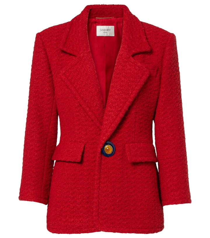 Photo: Saint Laurent Wool and silk-blend tweed jacket